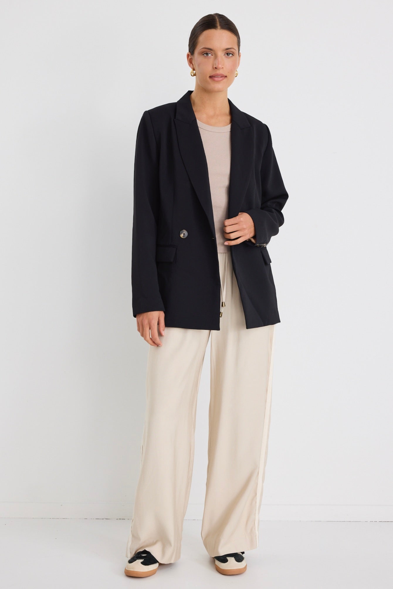Cooper Black Double Breasted Classic Blazer