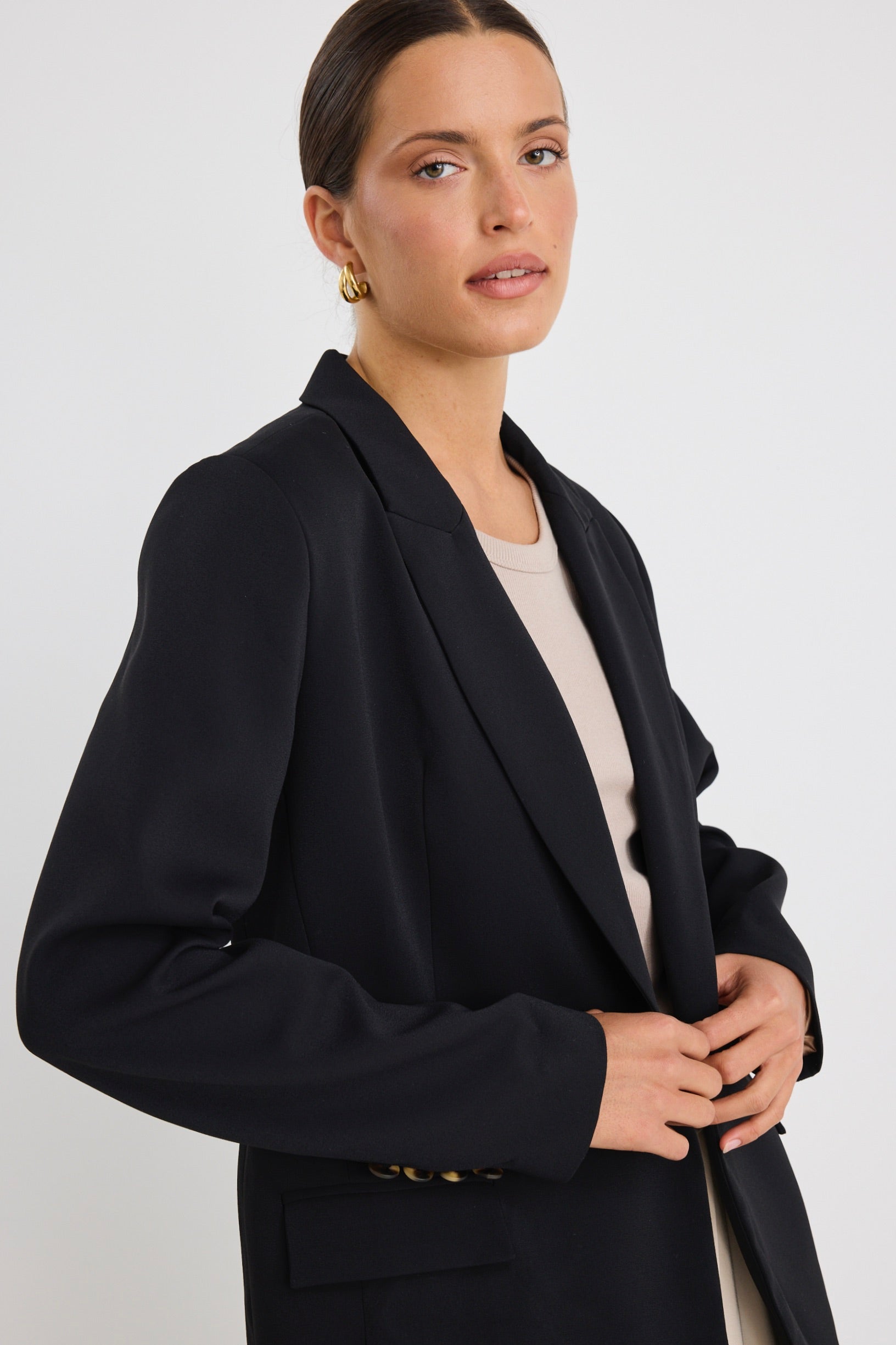 Cooper Black Double Breasted Classic Blazer