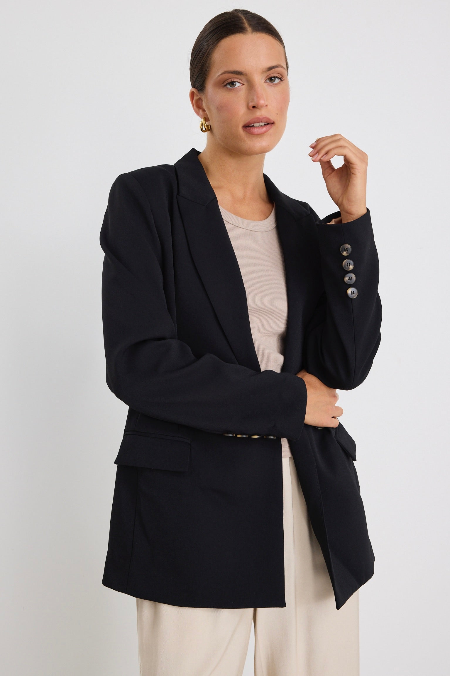 Cooper Black Double Breasted Classic Blazer