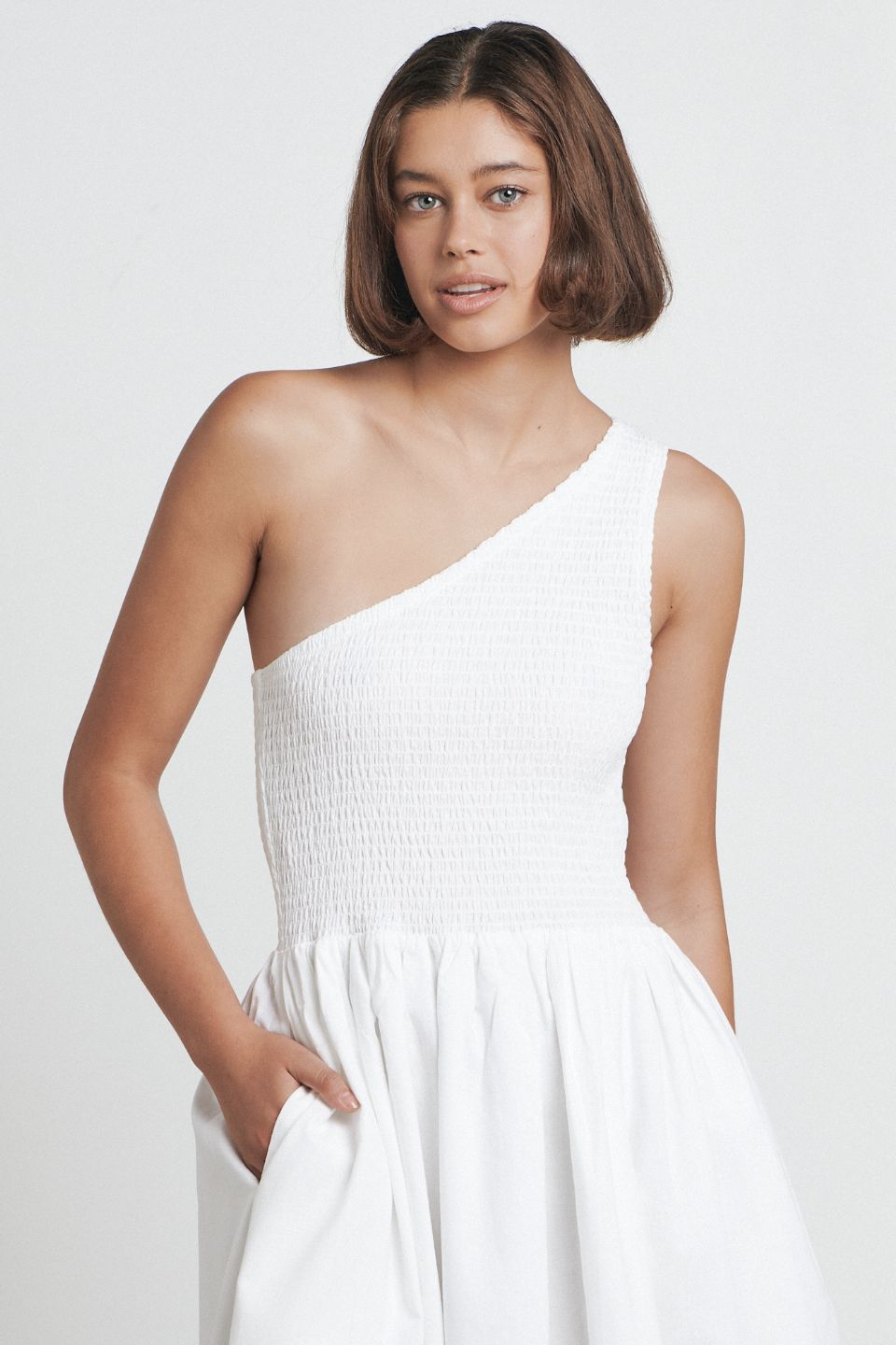 The Assymetrical White Maxi Dress